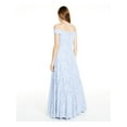 thumbnail image 2 of Say Yes To The Prom Junior's Off The Shoulder Sequined Lace Gown Blue Size 9, 2 of 4
