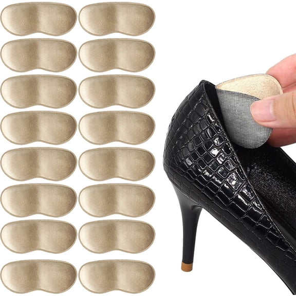 Heel Grips for Men and Women, Self-Adhesive Heel Cushion Inserts Prevent Heel Slipping, Rubbing, Blisters, Foot Pain, and Improve Shoe Fit - 8pairs