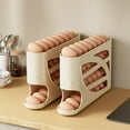 thumbnail image 4 of Automatic Rolling Egg Storage Rack - Multi-Layer Kitchen Organizer, Space-Saving Design for Refrigerator, Durable Plastic for Easy Egg Management, 4 of 6