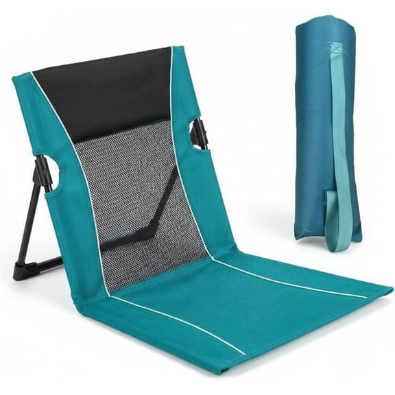 Low Folding Camping Chair with Lightweight Portable Design for Beach, Picnic and Lawn, Green