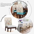 thumbnail image 5 of Watercolor Wildflowers Chair Back Cover for Dining Room Set of 8,Farmhouse Botanical Flowers Herbs Removable Kitchen Chair Slipcovers,Washable Seat Protector for Restaurant Party Banquet Wedding, 5 of 9