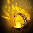 thumbnail image 4 of 2X Estatuas de Lámpara de Jardín Solar para Decoración Al Aire Libre, Estaca de Luz de Estatuilla de Luna de Hadas, Adorno de Inauguración de la Casa para Patio, Césped, Patio, 4 of 5