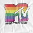 thumbnail image 2 of MTV Rainbow Pride Logo Unisex Adult T Shirt (3X-Large) White, 2 of 6