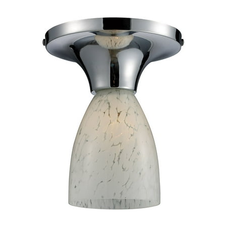 

Semi Flush 1 Light Fixtures With Polished Chrome Finish Metal Glass Material Medium Bulb 7 60 Watts