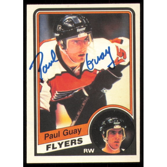 Paul Guay Autographed 1984-85 O-Pee-Chee Card #160 Philadelphia Flyers SKU #255010