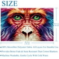 thumbnail image 5 of Monkey Blanket Bliss Microfiber Throw Blanket: Soft, Warm, and Printed - Lightweight Addition for Sofa, Bed, Couch, Office, and Camping, 5 of 6