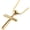 Small Gold, variant on Baseball Cross Sports Pendant Stainless Steel Baseball Bat Cross Necklace, Large and Small