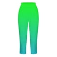 thumbnail image 4 of QATAINLAV Maternity Leggings for Women Plus Size Summer High Waisted Capri Leggings Trendy Gradient Print Cropped Yoga Pants Casual Buttery Soft Tight Capris Dollar Sales Green XL, 4 of 6