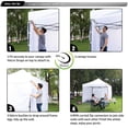 thumbnail image 4 of Pared lateral ABCCANOPY para toldo de 10 x 10 cm, negro (solo 4 paredes), 4 of 7