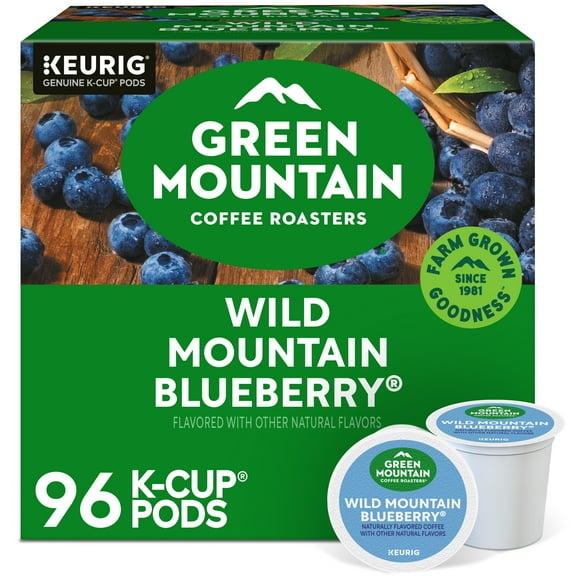 (4 pack) Green Mountain Coffee Roasters, Wild Mountain Blueberry Light Roast K-Cup Coffee Pods, 24 Count