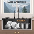 thumbnail image 6 of Waterfall Kitchen Sink, Single Bowl Drop in Kitchen Sink with Pull-Out Faucet and Multiple Accessories (31.5×18.1×8.7 inch), 6 of 7