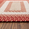 thumbnail image 5 of Super Area Rugs Country Braided Farmhouse Cotton Reversible Area Rug Red & Cream - Rectangle 3' X 5', 5 of 5