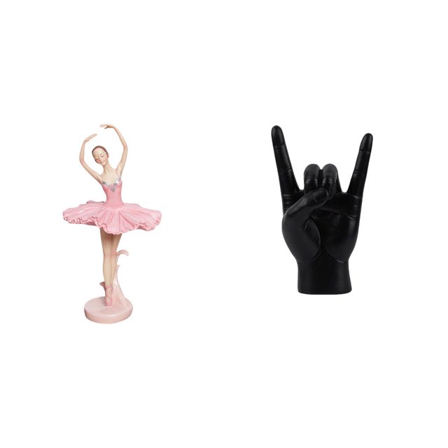 Estatua de la bailarina,Estatua de niña de ballet Escultura de niña de resina Artesanía,Figura de bailarina para decoración de escritorio,Estatua del gesto de la roca,Estatuas y figuras de