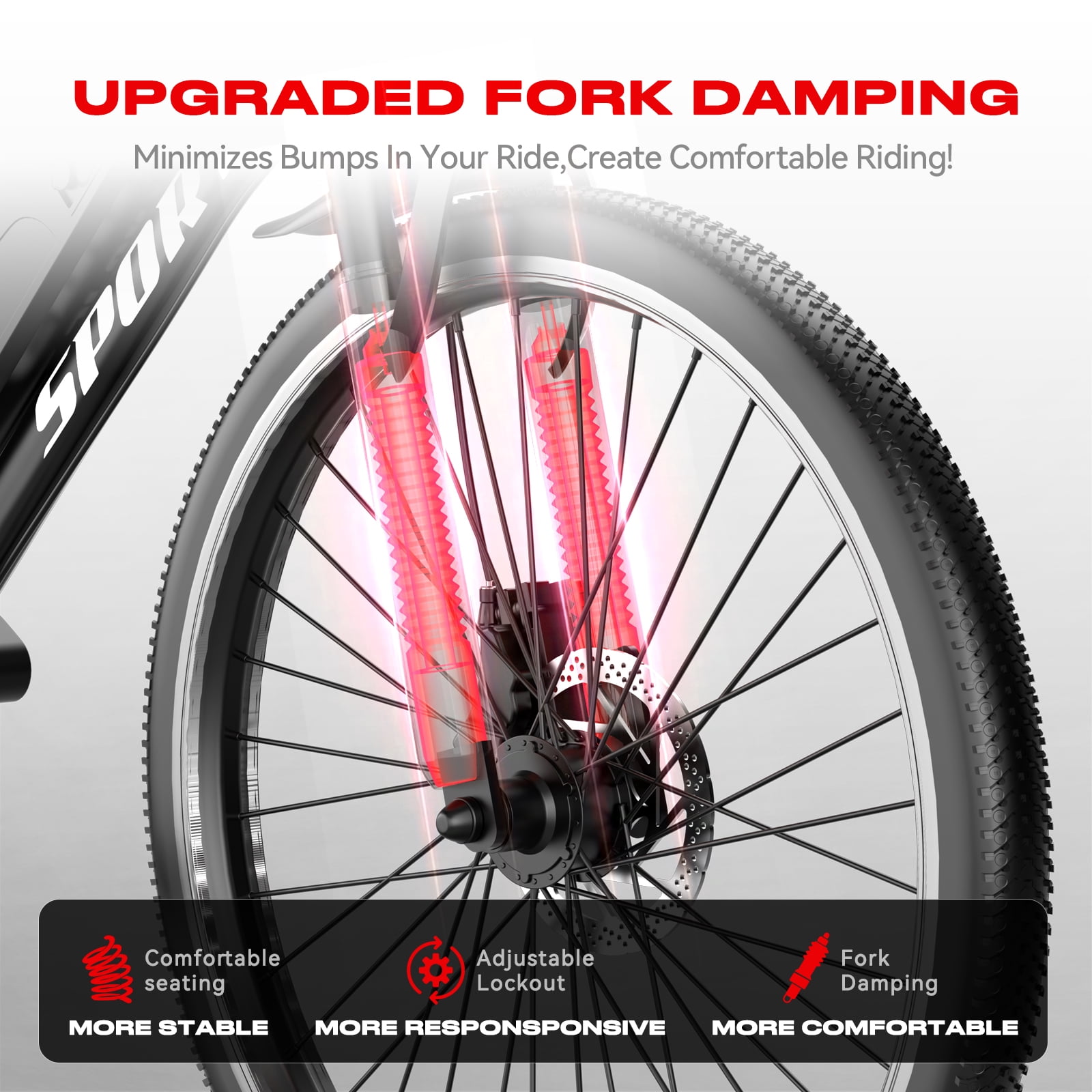 AVBDJOY 26" Electric Mountain Bike for Adults, 7-Speed eBike with 1500W Peak Motor, Up to 28 MPH, 60 Miles Max Range, Electric Bicycle with Removable Battery & 5-Working Modes