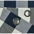 thumbnail image 3 of Kate Aurora Navy Blue Plaid Lodge Farmhouse Grommet Curtains, 54” x 84” (2 Panels), 3 of 6