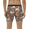 thumbnail image 4 of Picia Cut Pug Pattern Men's Athletic Long Leg Briefs , Performance Stretch Underwear，Moisture-Wicking, 4 of 7