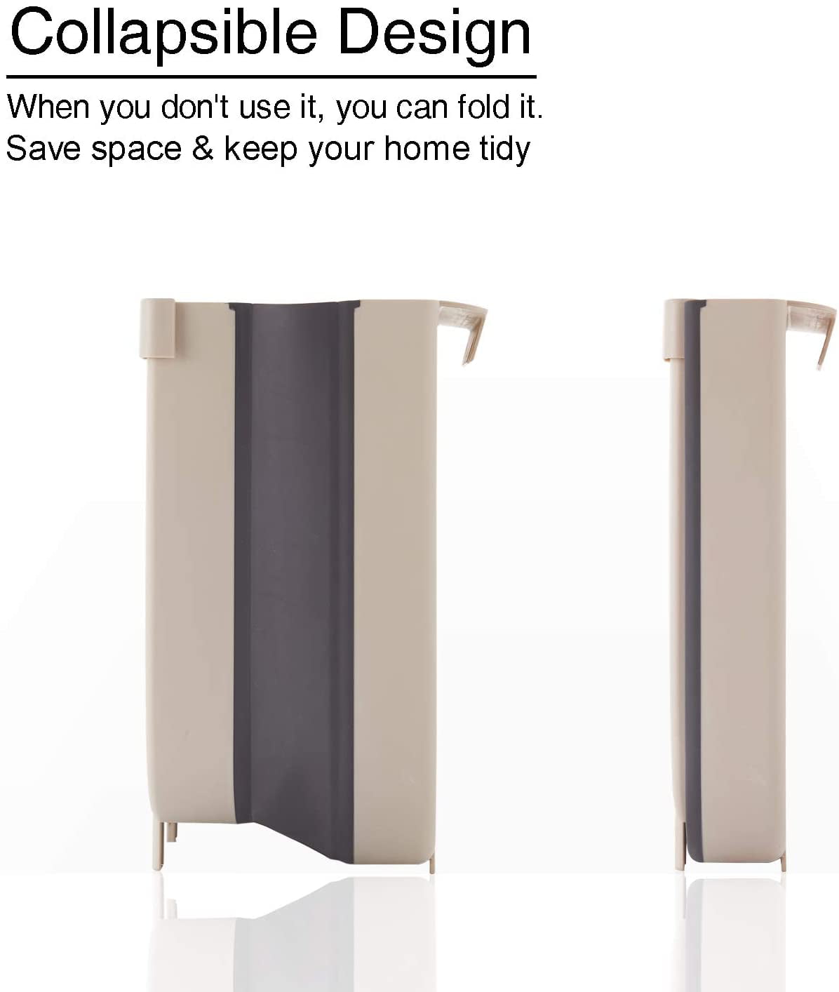 Foldable Kitchen Cabinet Door Hanging Trash Bin, with Garbage Bag Fixi –  GizModern