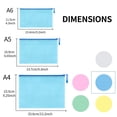thumbnail image 2 of Tool Series Plastic Mesh Zipper 15 Packs (A4/A5/A6 Size 5 Colors) Mesh Bag Document Bag File Folder For School ., 2 of 7