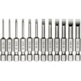 thumbnail image 1 of 12pcs Magnetic Slotted Screwdriver Bit Set, 1/4 Inch Hex Shank Flat Head Drill Bits Insert Bits 2 Inch Length, SL2/2.5/3/4/5/6 Impact Driver Bit for Power Drilling, Set of 2, 1 of 7