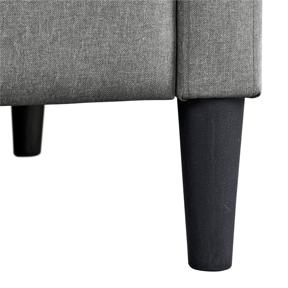 Yaheetech Modern Fabric Recliner Chair with Pocket Spring for Home Theater, Gray