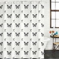 thumbnail image 2 of Black Spring Butterfly Shower Curtain, Waterproof Shower Curtains for Bathroom, Bow Knot Washable Fabric Bathtub Curtain Set Bath Decor with 12 Hooks Long 72"x84", 2 of 8