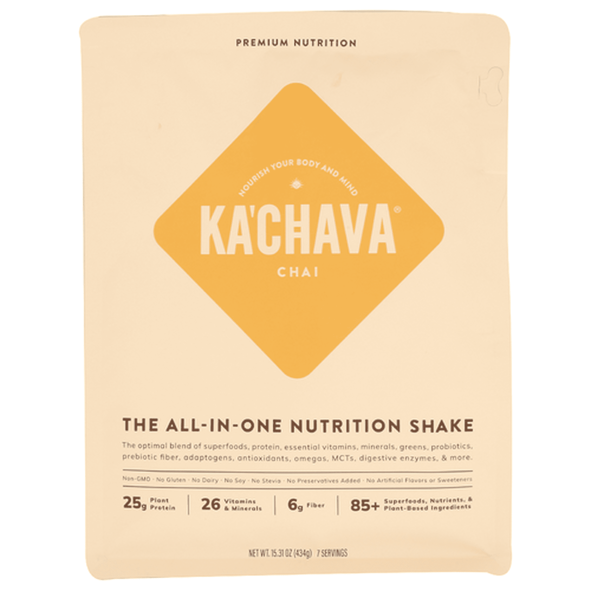 (Pack of 6) Kachava Nutrition Superblend Shake Chai 15.3 oz 7 Servings