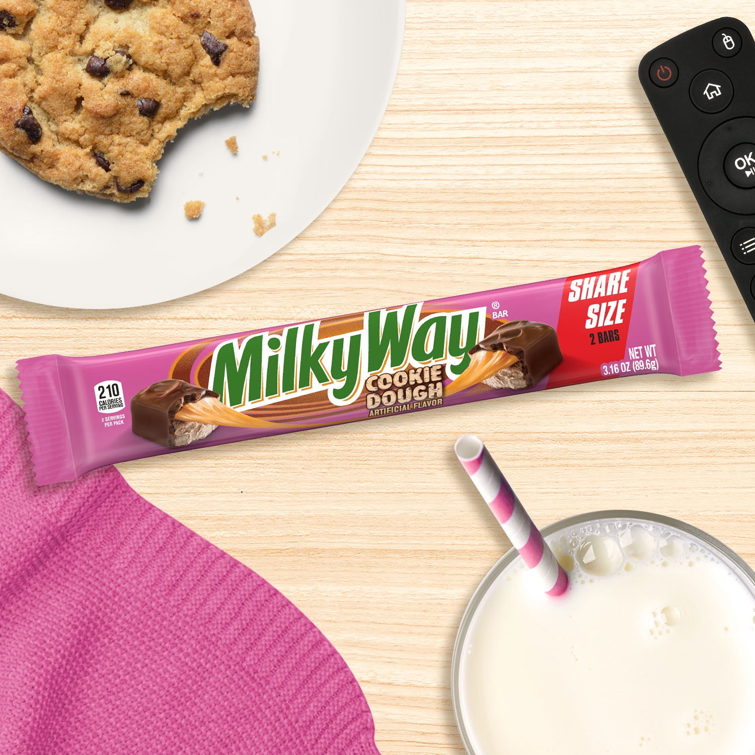 Milky Way Cookie Dough Milk Chocolate Bar, Share Size - 3.16 oz