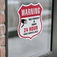 thumbnail image 4 of 24 Hour Surveillance Shield Sign Warning This Property Is Under 24 Hour Video Surveillance (2 Pack) 4 inch X 4 inch Shield Shaped Heavy Duty 3.2 mil Vinyl Decals Weather Resistant Made, 4 of 6