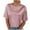 Pink, variant on Womens Summer Tops Loose Fit Metallic Round Neck Short Sleeve T-Shirt Fashion Solid Color Casual Oversize Shirts (Blue L)
