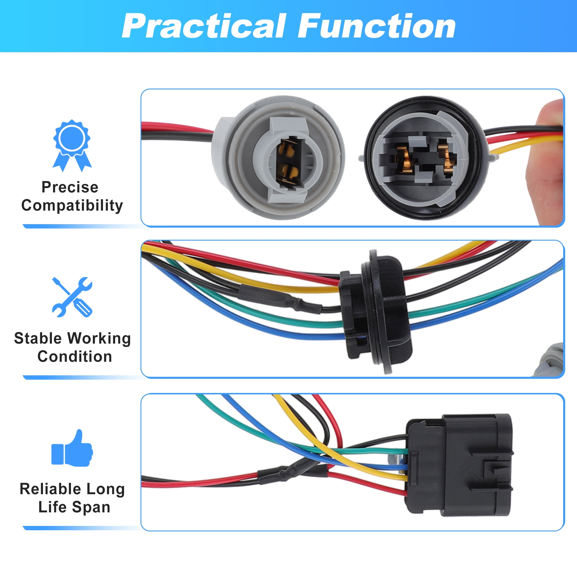 Unique Bargains Headlamp Wiring Harness Socket Wiring for Chevy Impala 06-13
