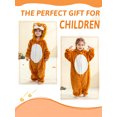 thumbnail image 7 of HAHASHOW Unisex Infant Toddler Animal Flannel Hooded Romper Jumpsuit, Fall Winter Warm Soft One-Piece Onesie, Machine Washable, 0-3T, 7 of 7