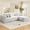 White (Right Facing Chaise), variant on No Assembly Required, Muumblus 108" Oversized Modular Sectional Sofa, L-Shaped Boneless Cloud Couch, Modern Chenille Living Room Floor Sofa, Black (Right Facing Chaise)
