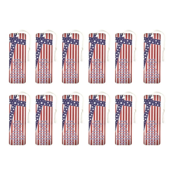 Our Nation's Prayer Patriotic Red 6 x 2 Cardstock Bookmark Multipack with Tassel of 12