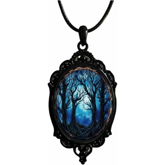 Gothic Bat Glass Pendant Necklace for Women Vintage Gothic Rope Chain Witch Bat Choker Dark Punk Style Necklace Victoria Emboss Necklaces Mystic Witch Jewelry Accessories