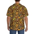 thumbnail image 3 of Vsdgher Vintage Sunflower and Corn Autumn Men's Cuban Shirt, Hawaiian Shirts, Business Casual Button Down Shirts, Short Sleeve Shirt-3X-Large, 3 of 5