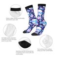 thumbnail image 3 of Cauagu crystal Skull flower leaf Print Crew Socks for Women and Men,Adult Athletic Running Socks 1-Pair Sports Socks Work Gear Socks with Moisture Wicking, 3 of 6