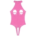 thumbnail image 4 of Body sexy de charol con escote halter y espalda descubierta para mujer, lencería de una pieza, ropa de club, disfraz erótico de entrepierna abierta, 4 of 5