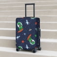 thumbnail image 2 of Lsque Dinosaur Astronaut Space Surfing Printed Luggage Cover, Travel Luggage Protector,Scratch and Dirt Resistant, Fits 18-32 Inch Luggage - Small, 2 of 9
