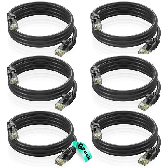 6 American Terminal EPC3BK 3' Cat6 patch cableCat6a Ethernet network patch cable RJ45 23AWG 600M solid copper wire 3' black