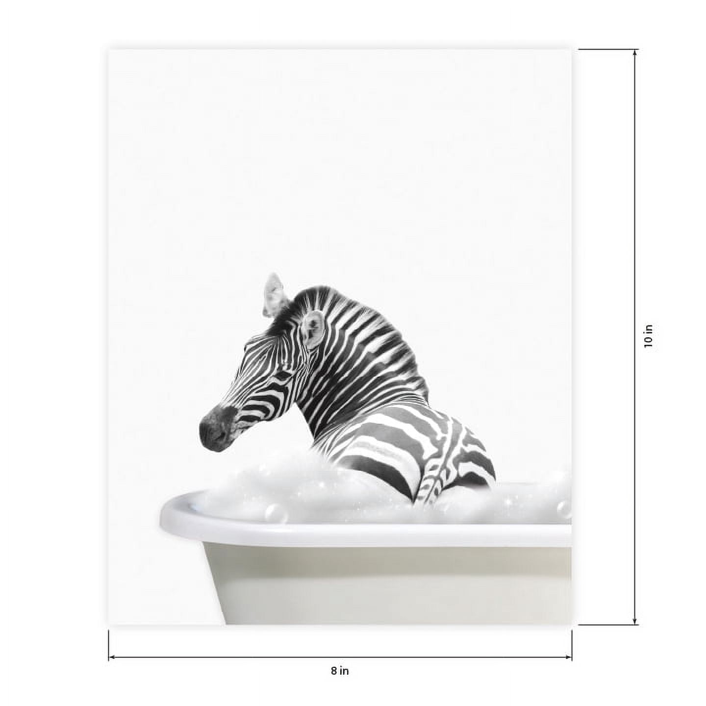 (2 pack) DesignOvation Baby Animal in Tub Unframed Art Print 8” x 10” Set of 3 by The Creative Bunch Studio