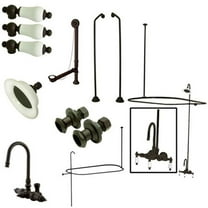 Kingston Brass Vintage Wall Mount Gooseneck Clawfoot Tub Faucet Package - Oil Rubbed Bronze