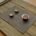 thumbnail image 3 of Set de 4 Sets de Table en PVC, Antidérapants et Résistants à la Chaleur, Lavables, Gris Lin, 3 of 5