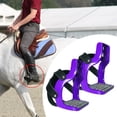 thumbnail image 3 of Estribo para a caballo, almohadilla antideslizante de material acero inoxidable de 5 colores Sillín de aluminio a ecuestre Sillín de cab Púrpura, 3 of 8