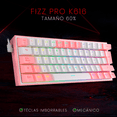 thumbnail image 2 of Teclado Gamer Redragon Fizz Pro Blanco/Rosa 60% Wireless, 2 of 6