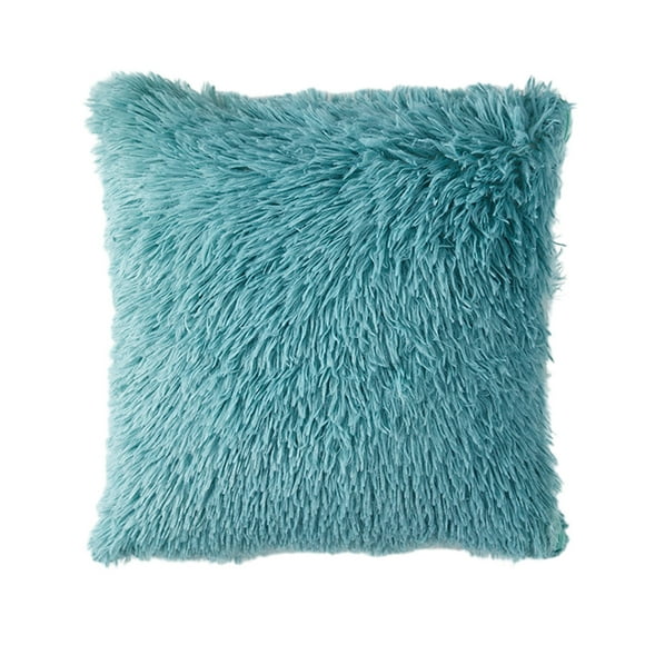 Meitianfacai Soft Fluffy Throw Pillow Covers Decorative Plush Shaggy Double-Sided Faux Fur Pillow Cases Cushions Covers for Sofa Bedroom 16x16 Inch