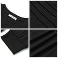 thumbnail image 5 of UVN Sweatshirts for Women Casual Long Sleeve Shirts Loose Fit Pleated Front Crewneck Tunic Tops, 5 of 8