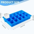 thumbnail image 3 of Silicone Ice Cube Trays,15 Square Ice Cube Tray with Lid,3 Pack Ice Cube Molds Set,Ice Molds Silicone,Ice Cube Maker,Large Ice Trays for Freezer Containers for Whiskey,Reusable & BPA Free (3 Colors), 3 of 5
