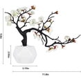 thumbnail image 4 of Artificial Silk Flower Arrangement with Ceramic Vase (Plum Blossom, Red), 4 of 4