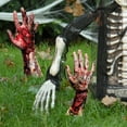 thumbnail image 6 of 2 Pack Scary Hands Lawn Stakes Halloween Decor Outdoor Garden Decor Zombie Graveyard Decor Perfect for House Party, Halloween Party, Garden Party, Outdoor Party (2D Flat), 6 of 8