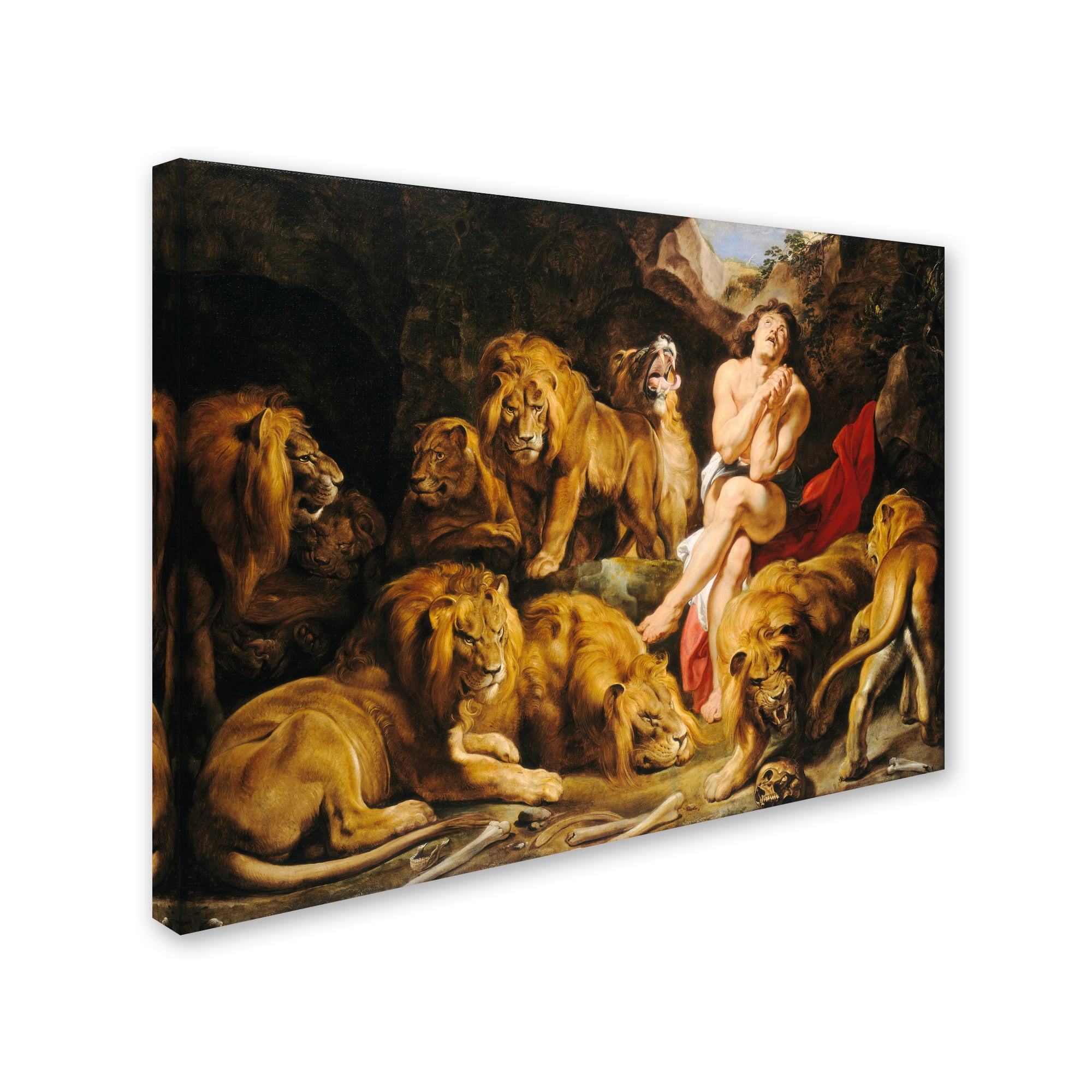 Trademark Fine Art 'Daniel In The Lions Den' Canvas Art by Peter Paul Rubens